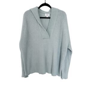 Aerie CozyUp Waffle Hoodie Mint Green PSmall Oversized VNeck Coastal Preppy Boho